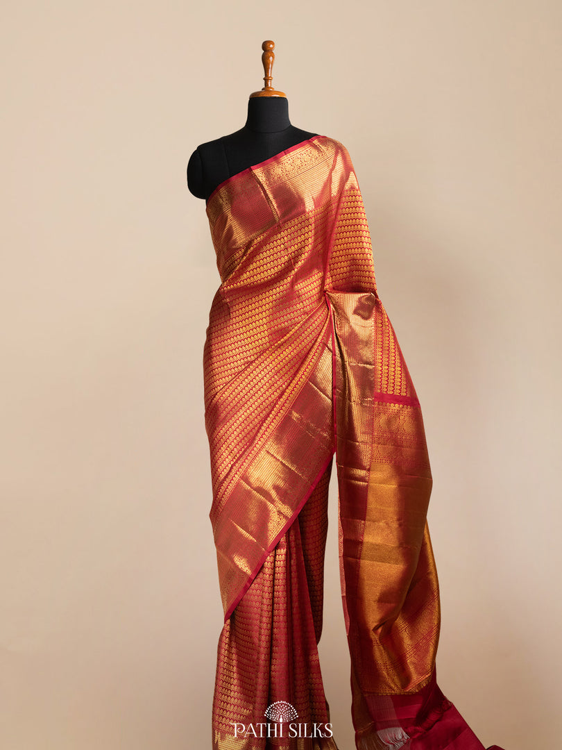 Mustard Kanjivaram Silk Saree