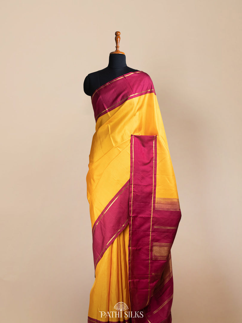 Mustard Kanjivaram Silk Saree
