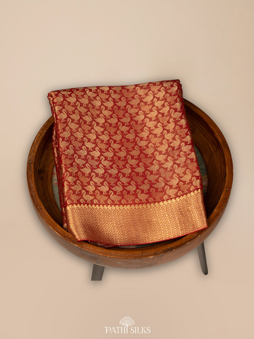 Maroon Georgette saree