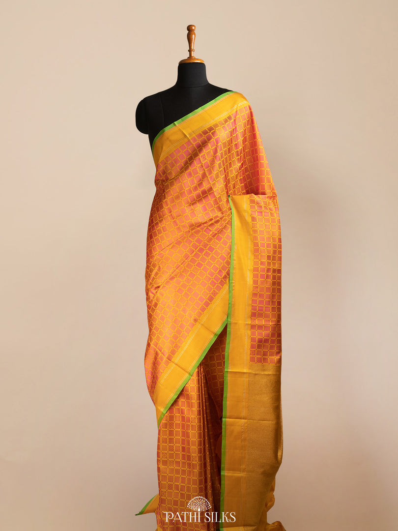 Multicolour Desinger kanjivaram silk saree
