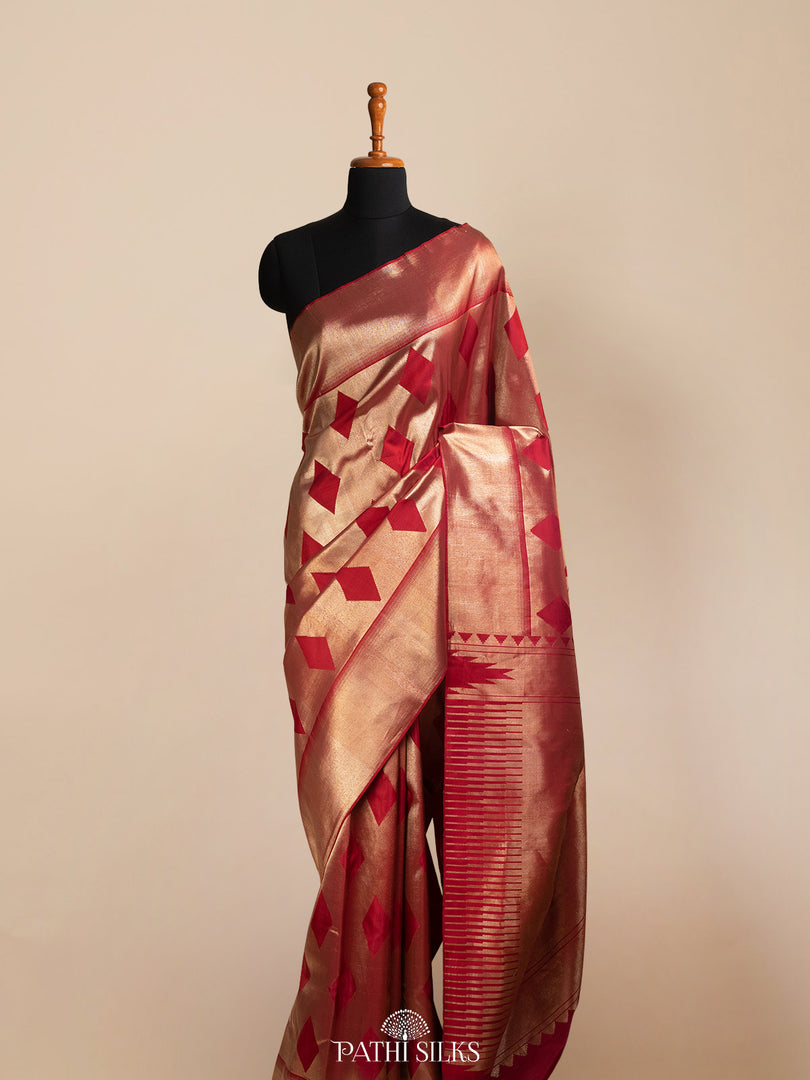 Maroon Kanjivaram Silk Saree