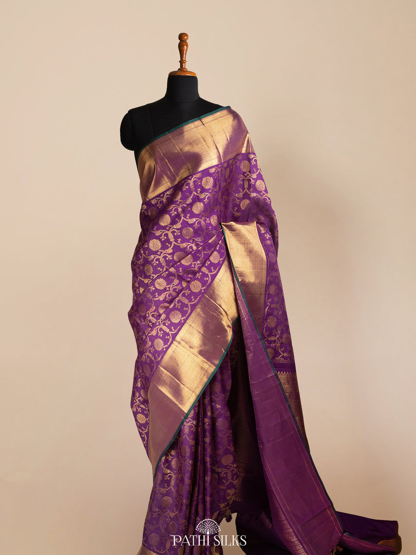 Purple Kanjivaram Silk Saree