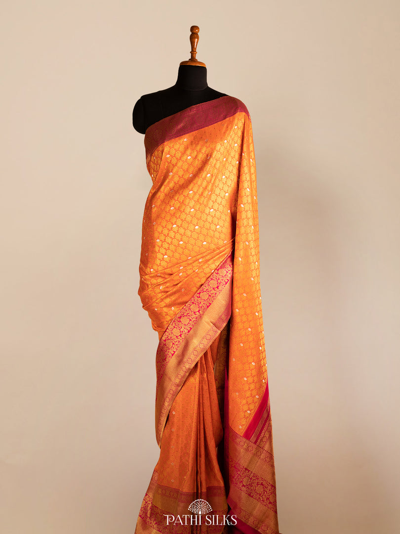 Orange Kanjivaram Silk Saree