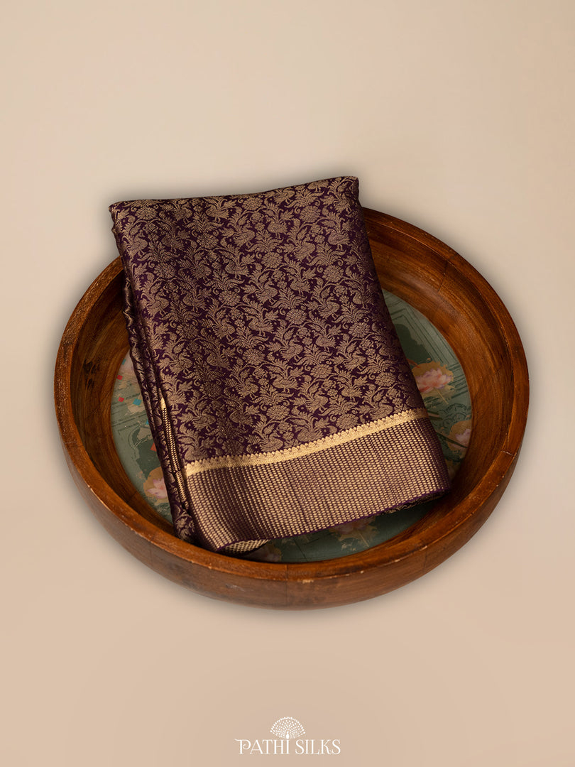 Purple Tissue georgette saree