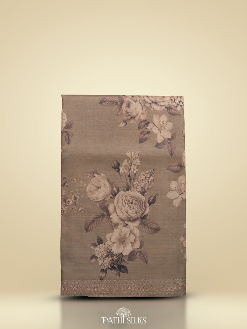 Handwoven printed tussar