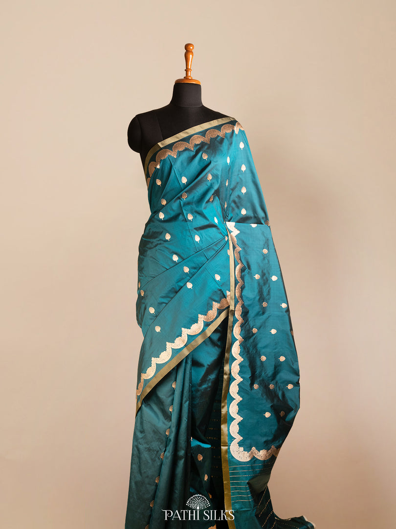 Green banasari silk saree
