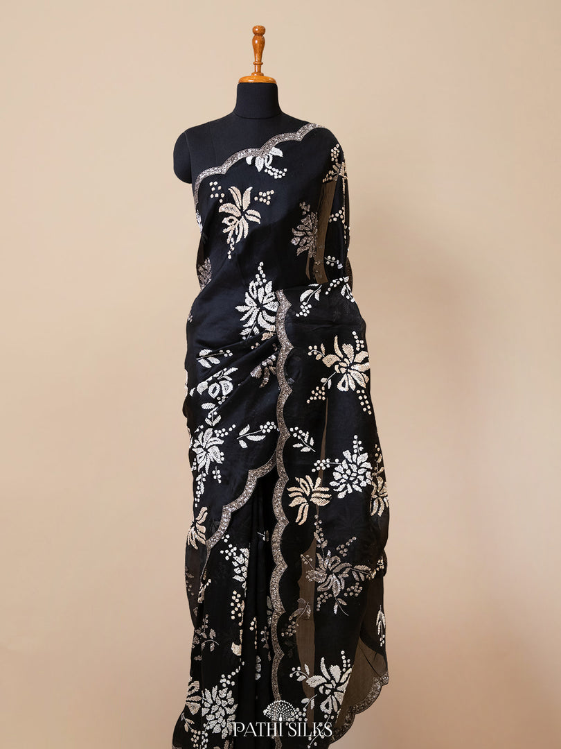 Black Organza saree