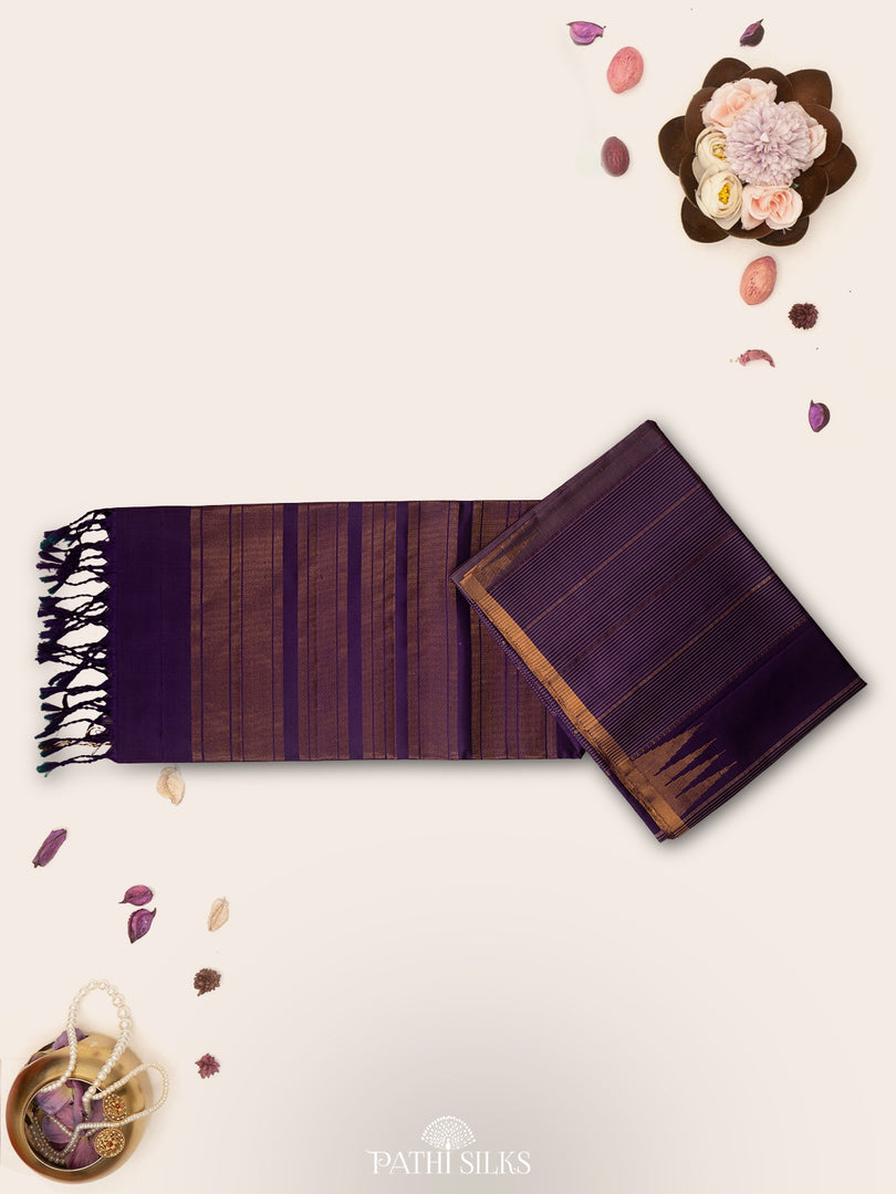 Purple colour Soft Silk saree