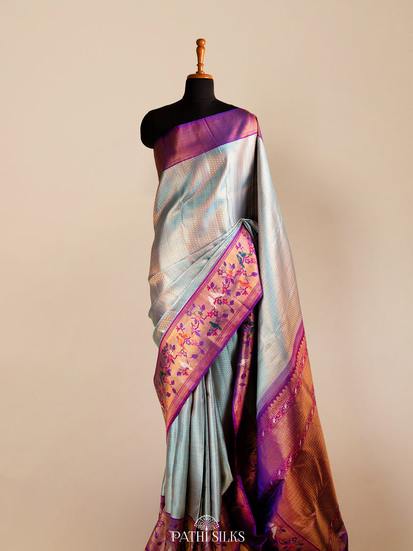 Blue Kanjivaram Silk Saree