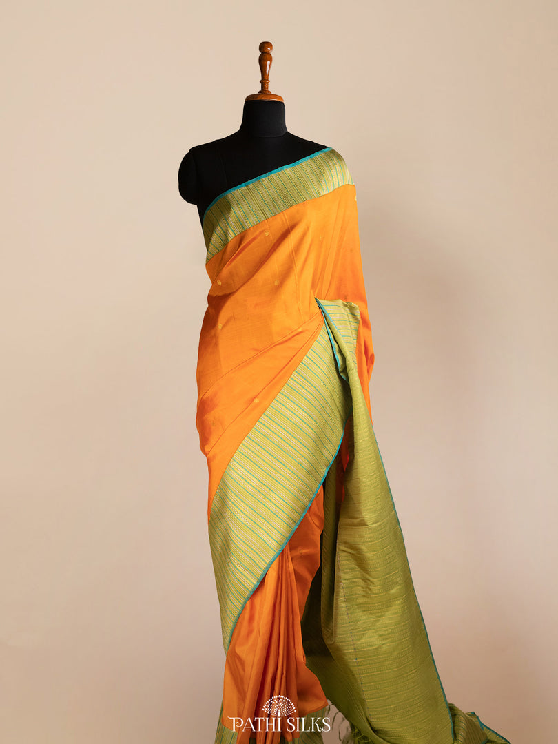 Orange Kanjivaram Silk Saree
