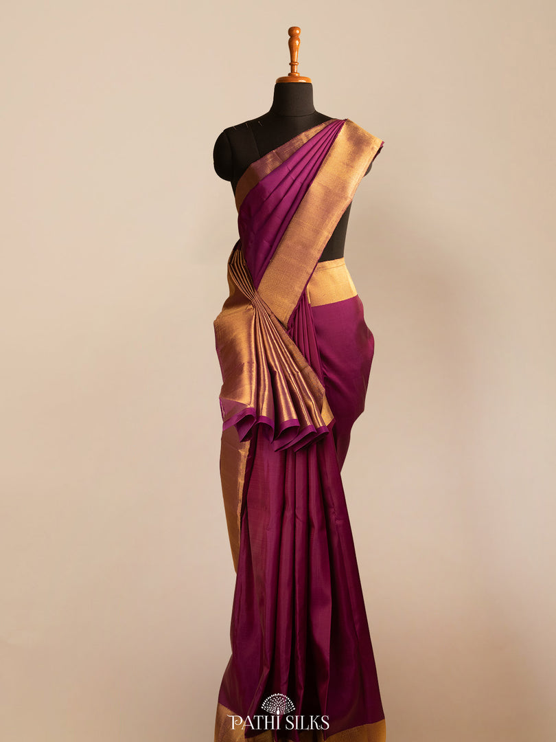 Purple Kanjivaram Silk Saree