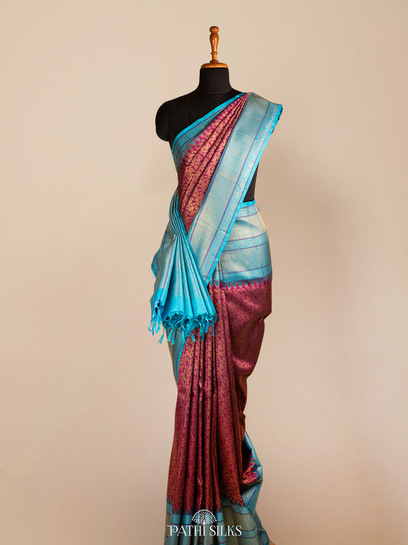 Purple Kanjivaram Silk Saree