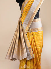 Mustard Kanjivaram Silk Saree