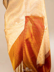 Off white Kanjivaram Silk Saree