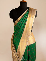 Emerald Green Kanjivaram Silk saree