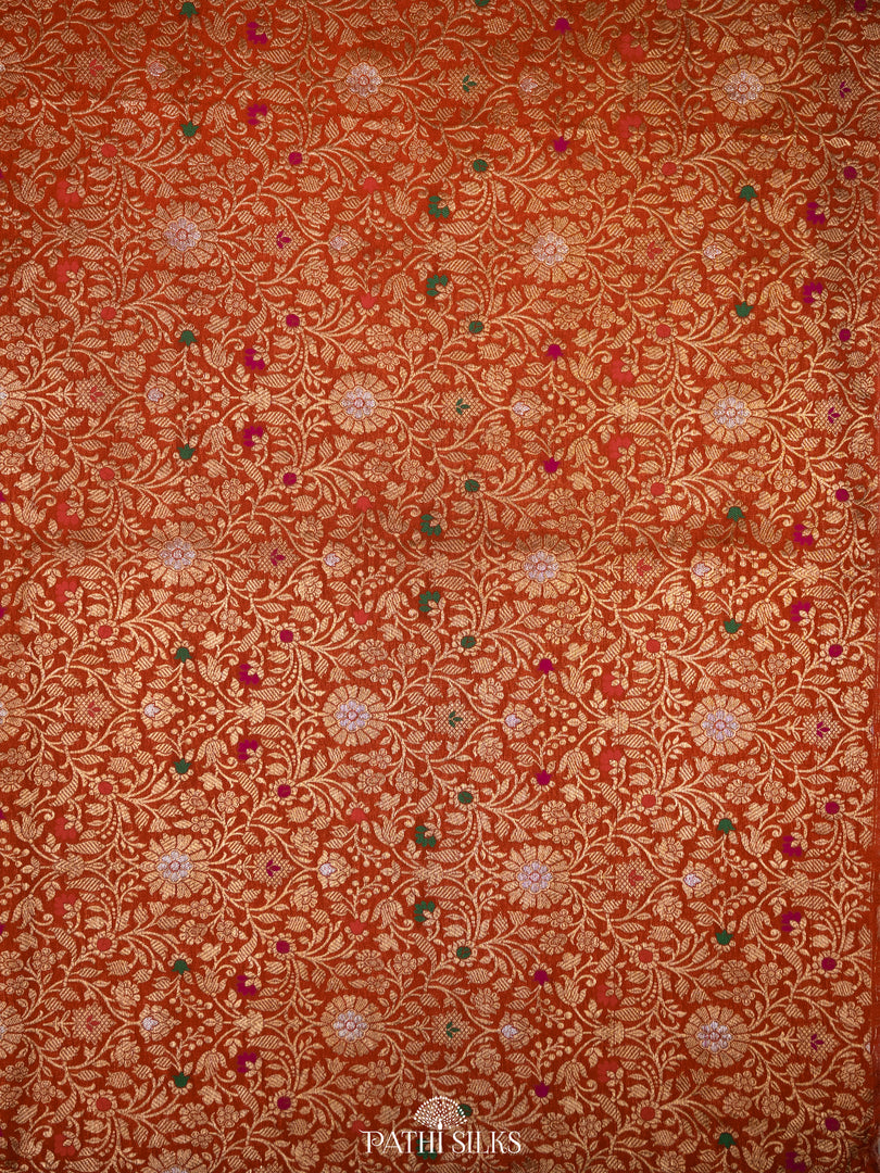 Red Tisssue Organza saree