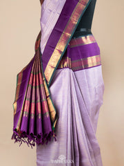 Lavendar Kanjivaram Silk Saree