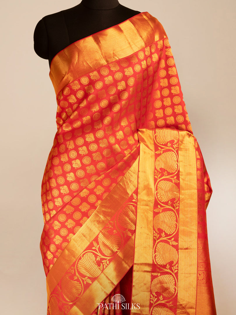 Red Kanjivaram Silk Saree