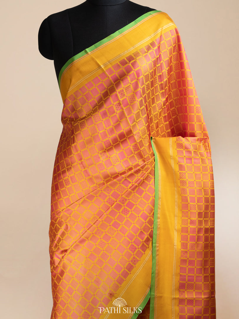 Multicolour Desinger kanjivaram silk saree