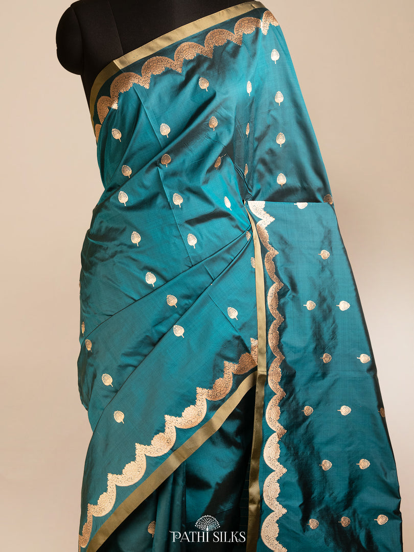 Green banasari silk saree