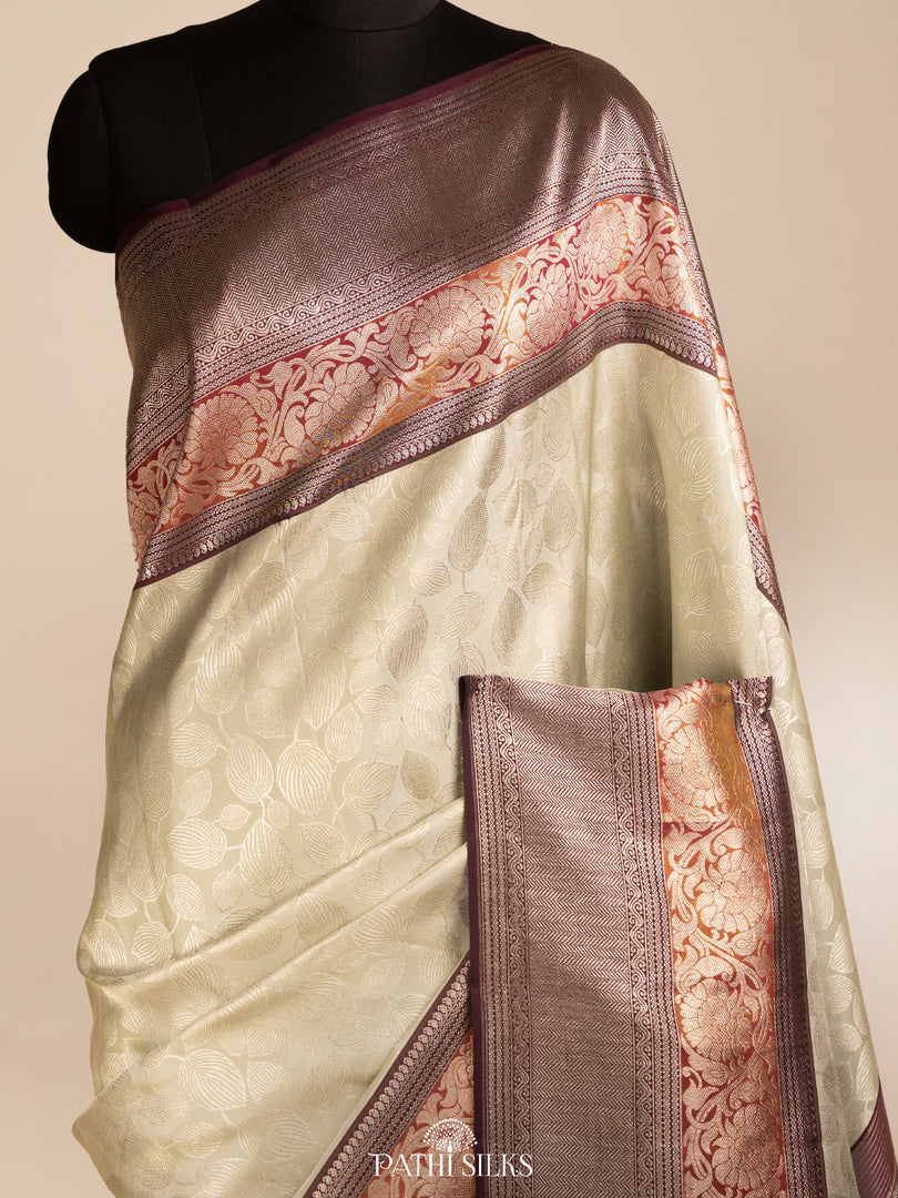 Pista green Kanjivaram Silk Saree