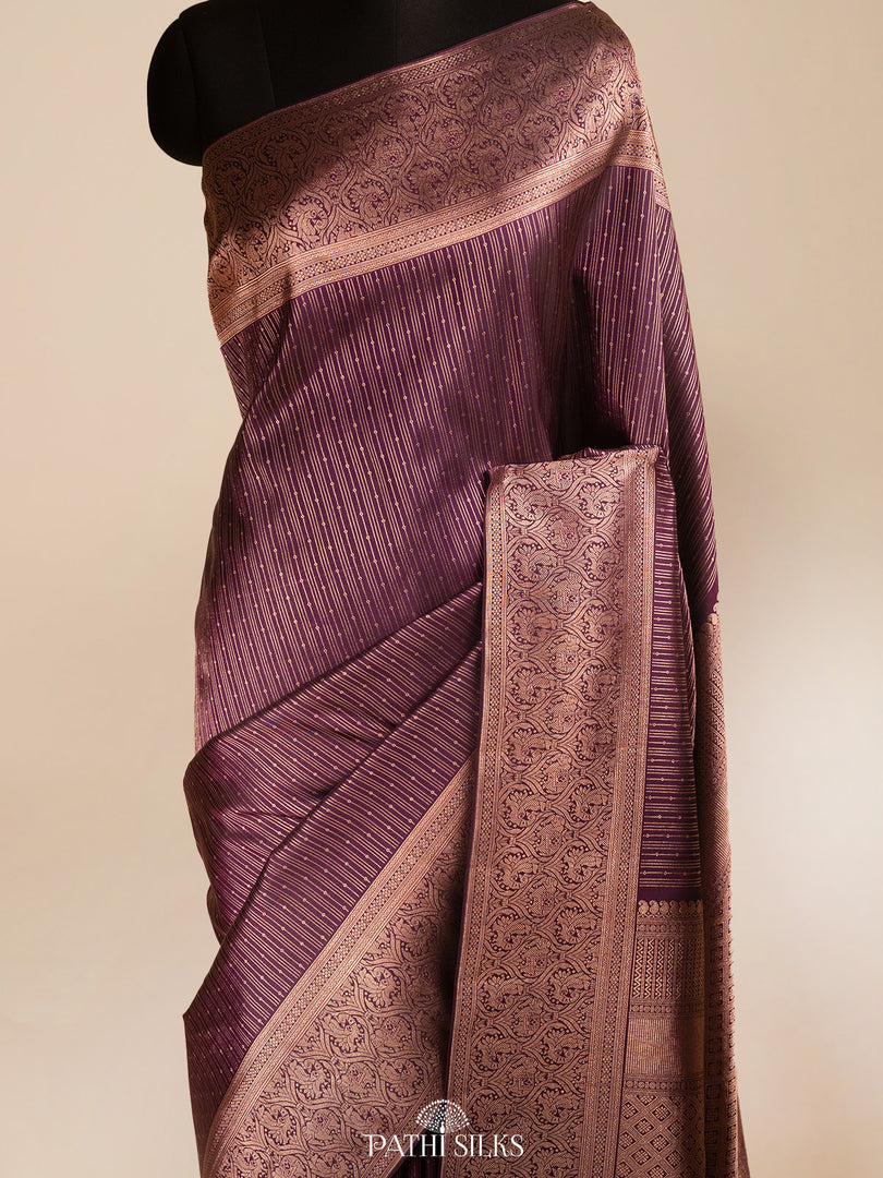 Purple Kanjivaram Silk Saree
