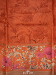 Handwoven printed tussar