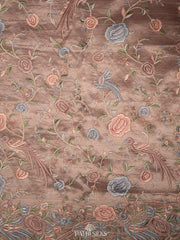 Light Mauve Tissue organza saree