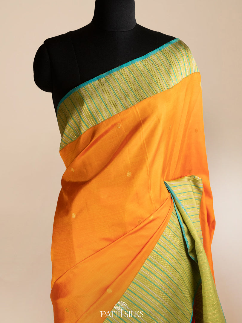 Orange Kanjivaram Silk Saree