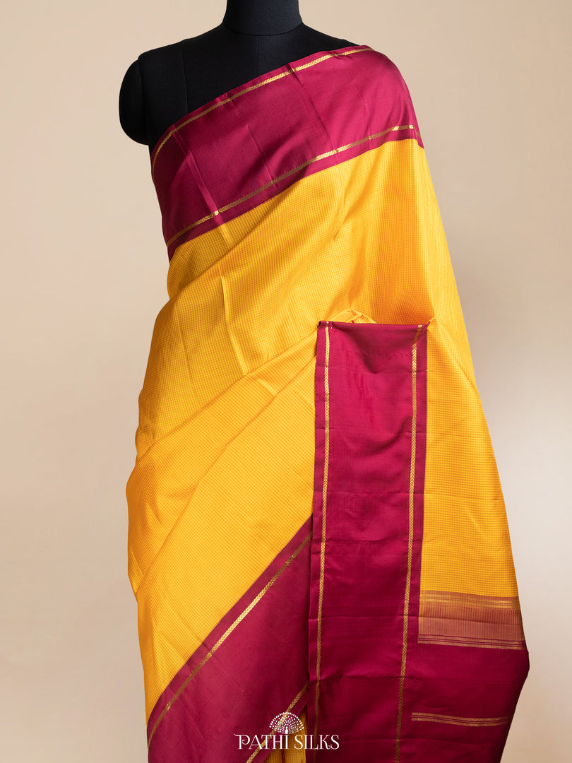 Mustard Kanjivaram Silk Saree