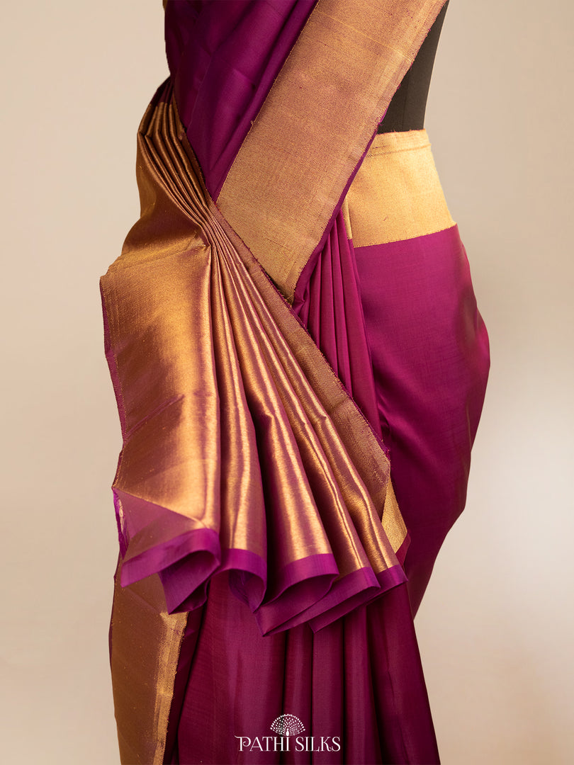 Purple Kanjivaram Silk Saree