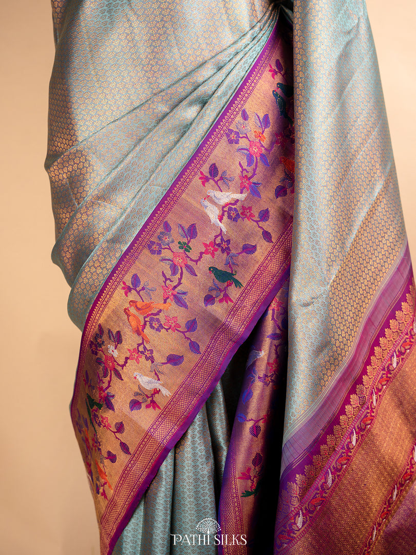 Blue Kanjivaram Silk Saree