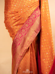 Orange Kanjivaram Silk Saree