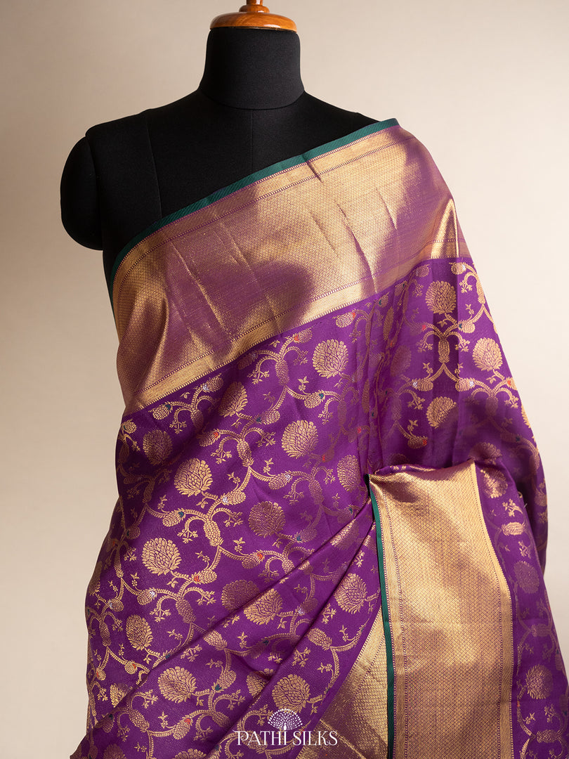 Purple Kanjivaram Silk Saree