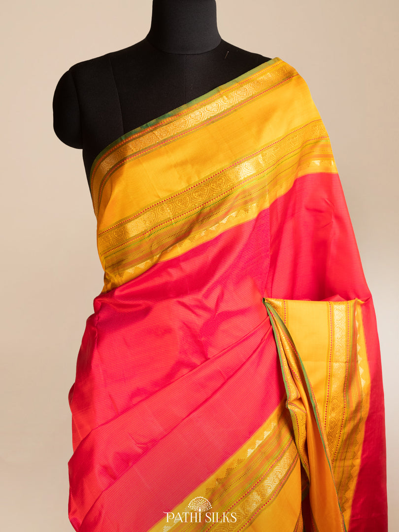 Pink Kanjivaram Silk Saee