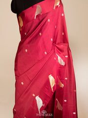 Purple banasari silk saree