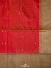 Sunrise orange Soft Silk saree