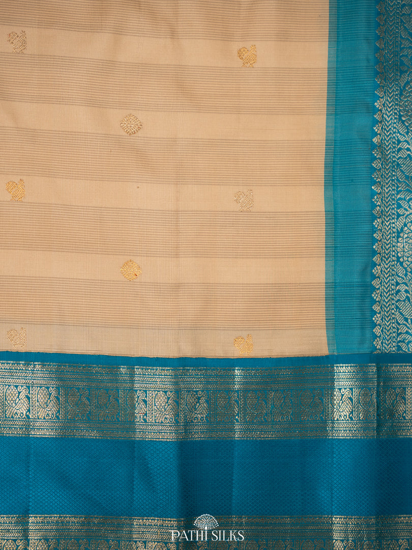Off white Kanjivaram Silk Saree