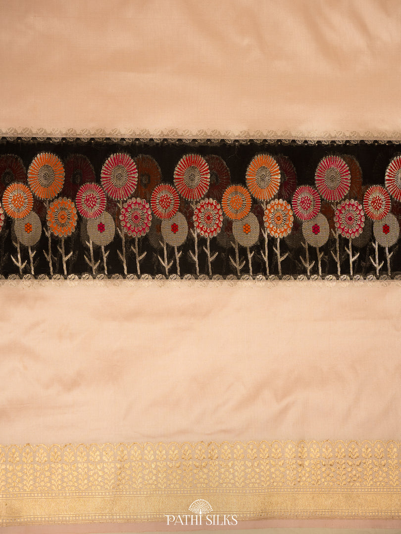 Baby pink banarasi silk saree