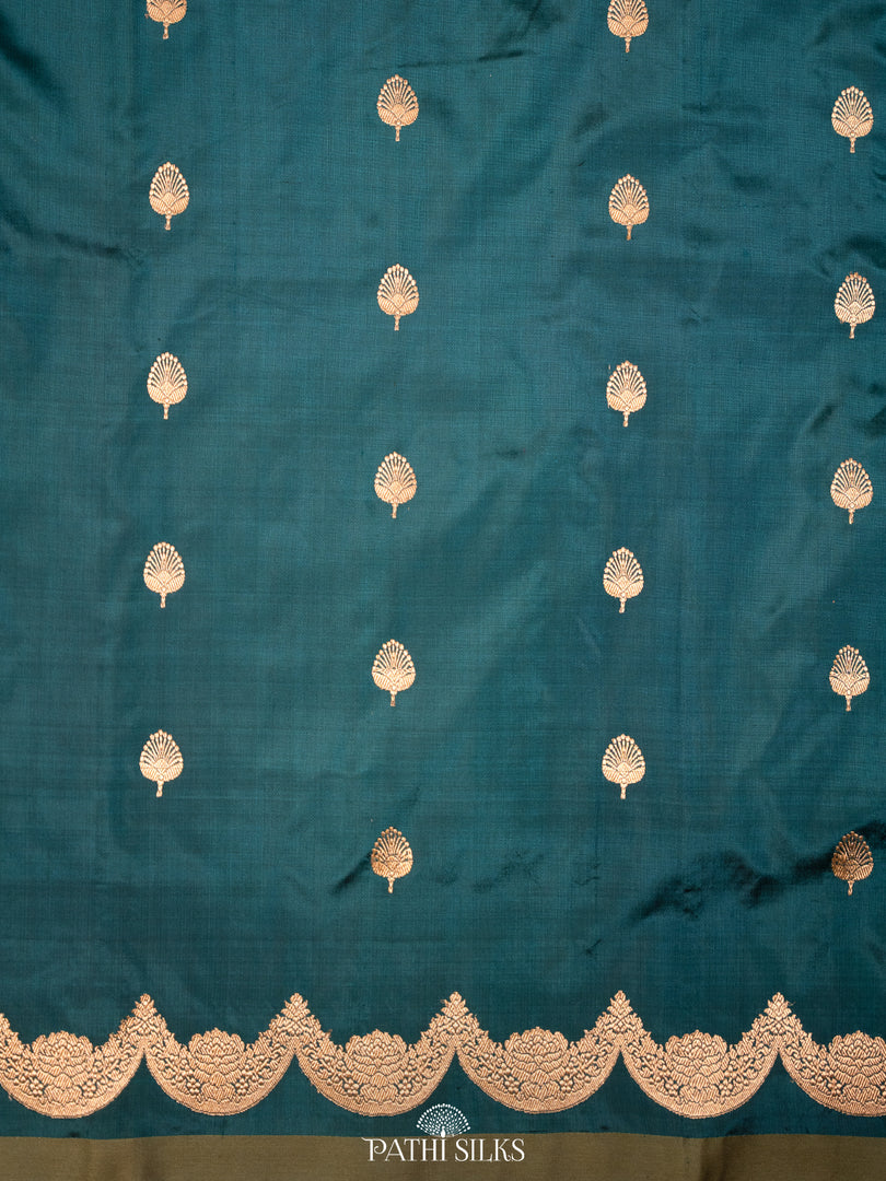 Green banasari silk saree