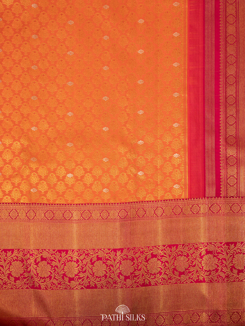 Orange Kanjivaram Silk Saree
