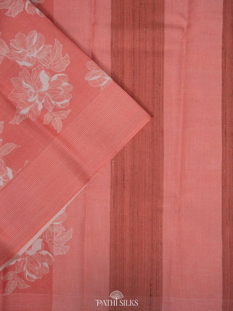 Mauve Pink organza saree