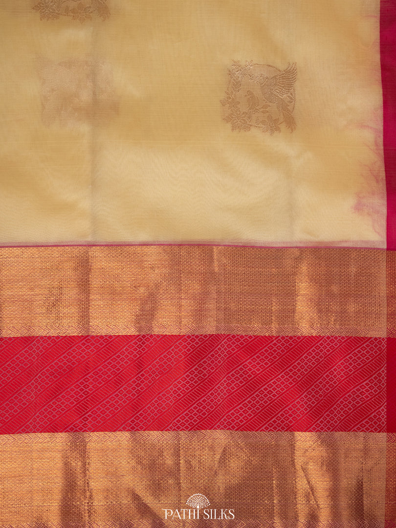 Pista Green Floral Handpainted Kanjivaram