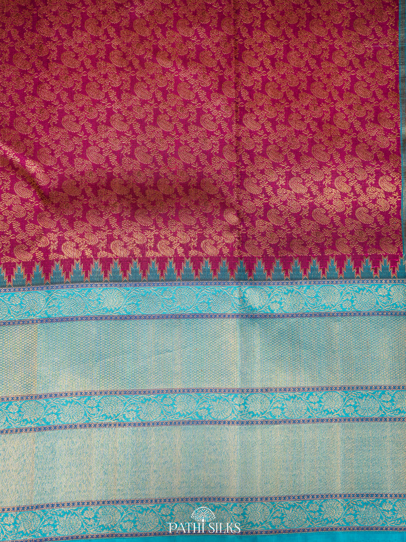 Purple Kanjivaram Silk Saree