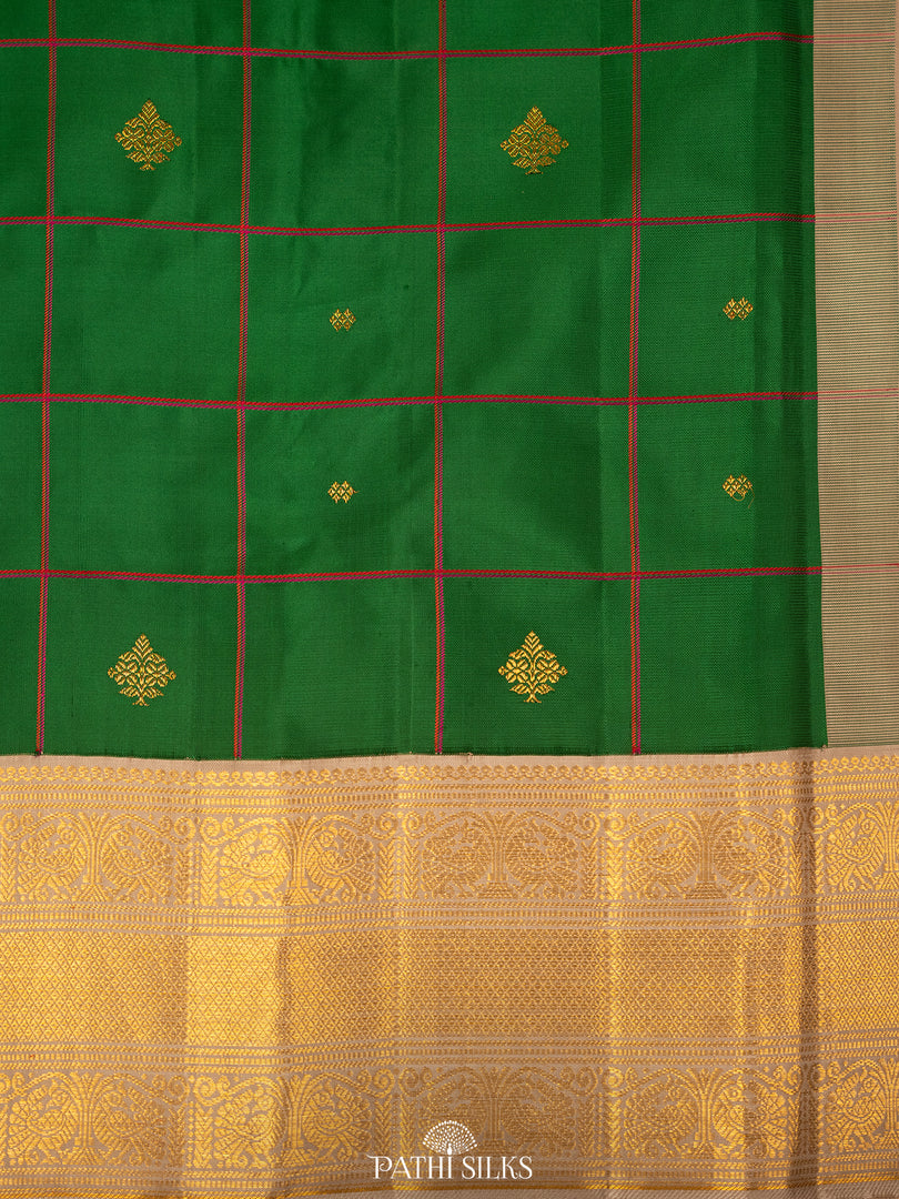 Emerald Green Kanjivaram Silk saree