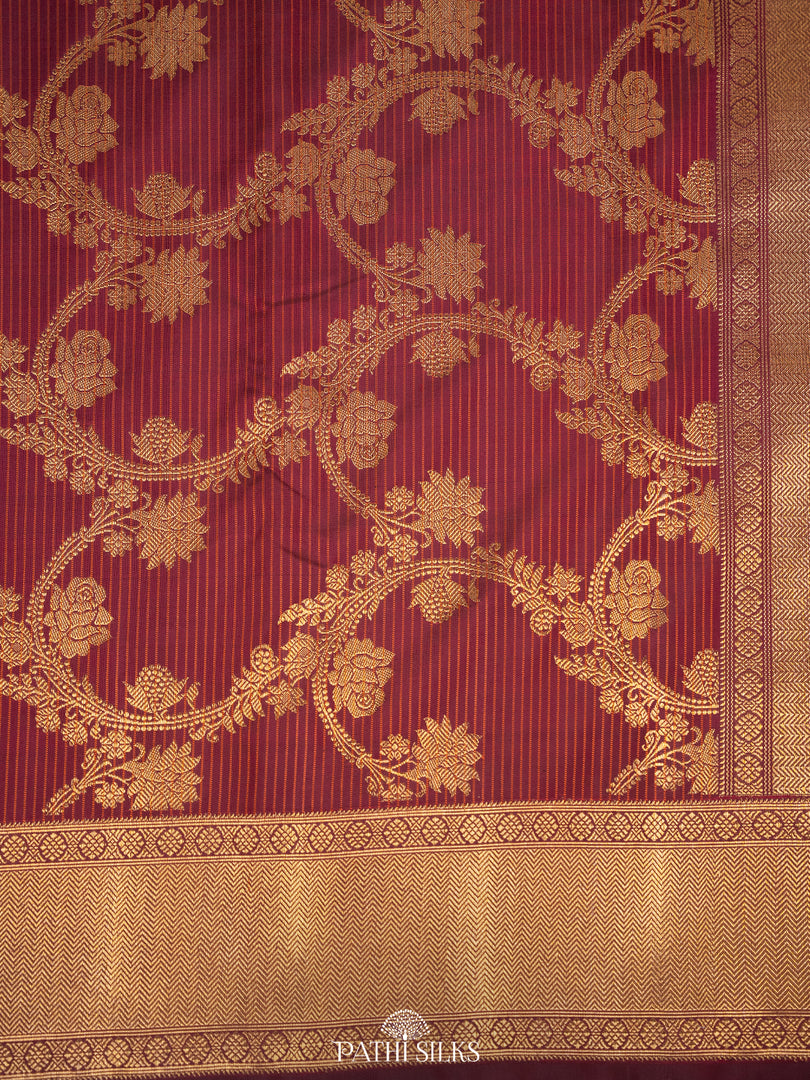 Maroon Kanjivaram Silk Saree