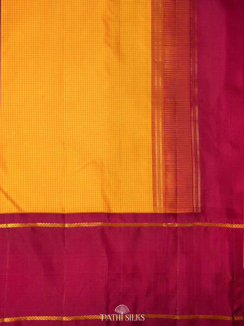 Mustard Kanjivaram Silk Saree