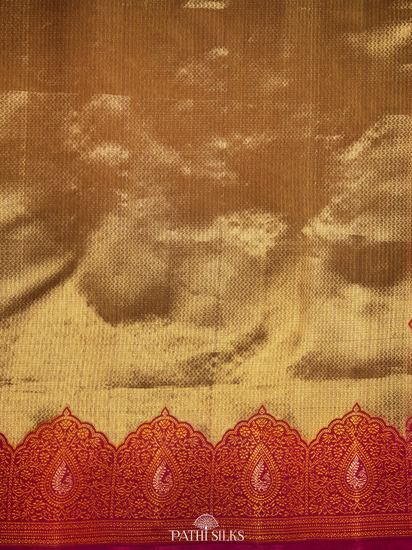 Champagne gold Tissue kora Kanjivaram