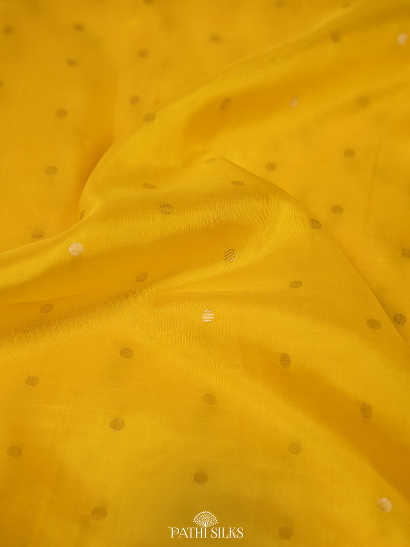 Lime yellow sun rise orange Soft Silk saree