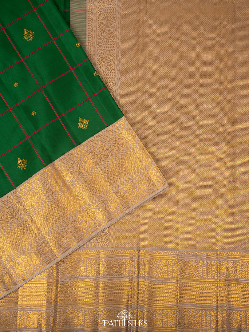 Emerald Green Kanjivaram Silk saree